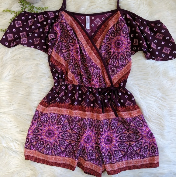 Xhilaration Other - Purple & Orange Romper